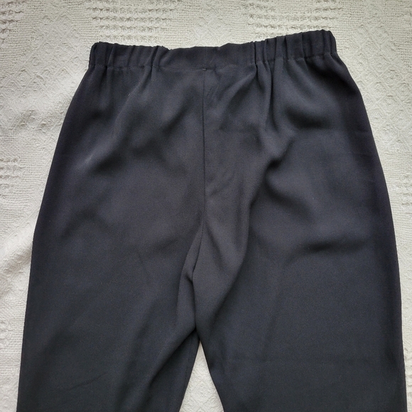 Babaton by Aritzia Dexter Pull On Business Formal Cropped Pant Trousers- Black - Picture 10 of 12